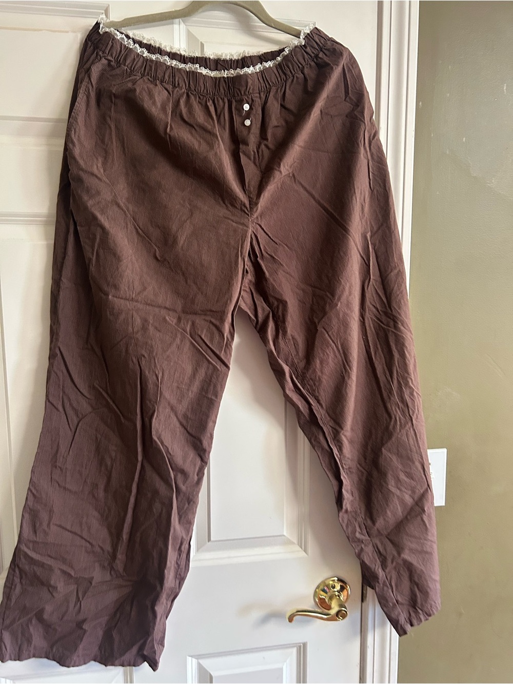 aerie Brown Elastic Waist Lounge Pants